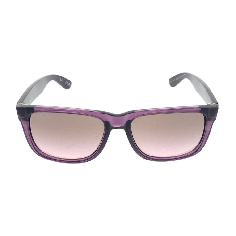Defective Ray-Ban 0RB4165 659514 Justin Transparent Violet Square Sunglasses
